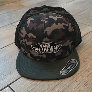 Vans Camouflage Trucker Hat with Black Mesh